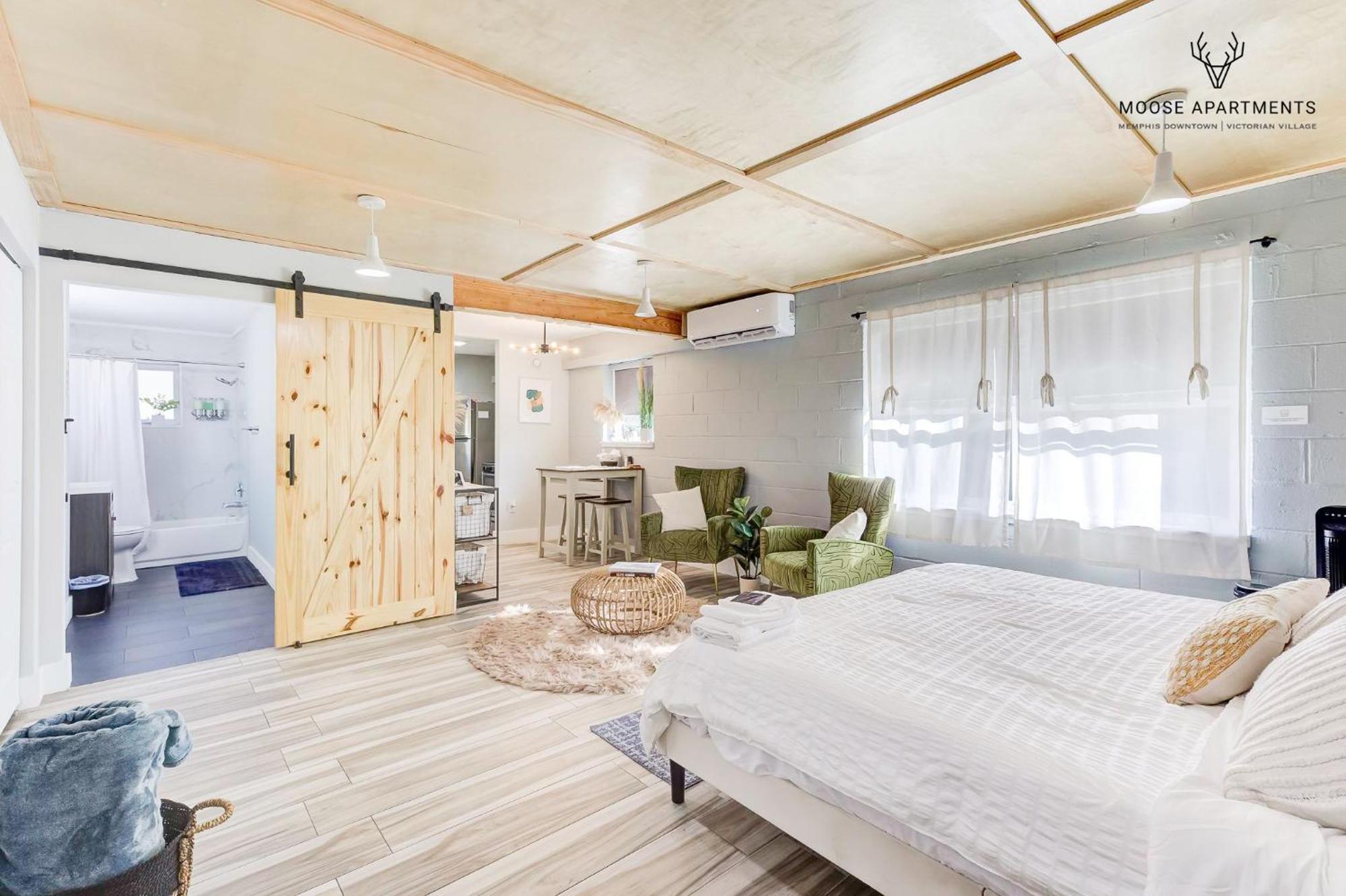 The Moose #6 - Modern Luxe Studio With Free Parking & King Bed Memphis Exterior photo
